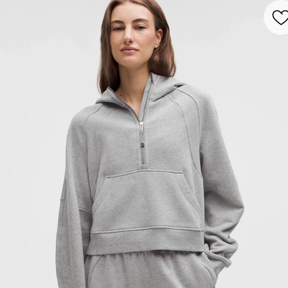 Lululemon Heather Gray Women's Scuba Half-Zip Hoodie XS/S - Picture 1 of 8